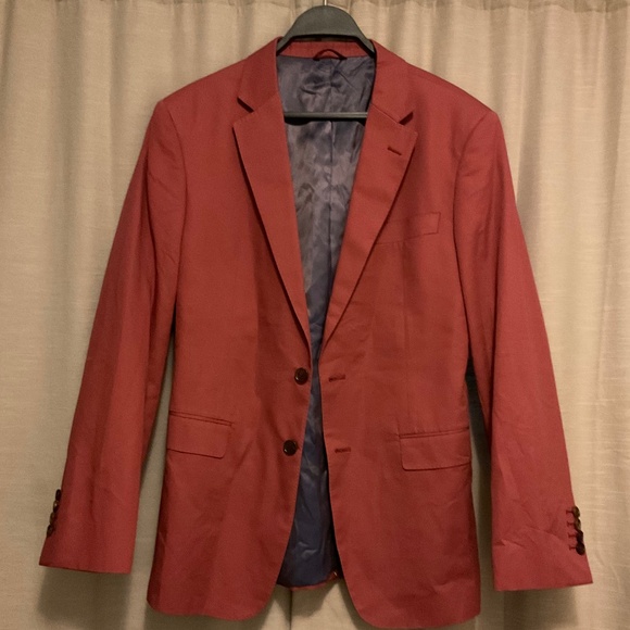 Alton Lane Black Label Raspberry Fitted Suit Coat - Picture 15 of 16